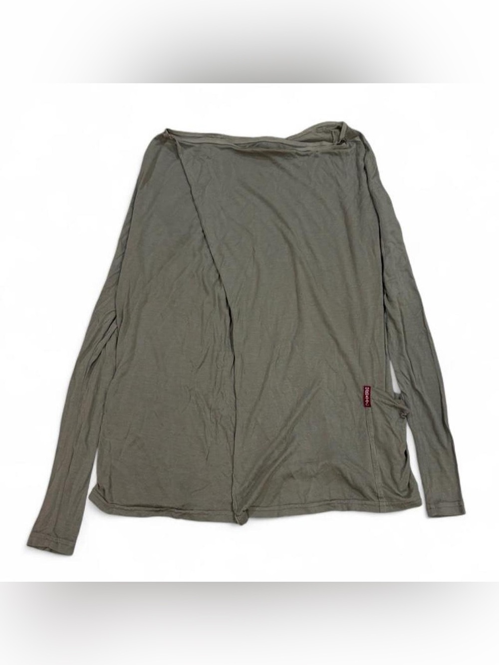 NEW Y2K Hard Tail wrap drape overlap top with pocket detail